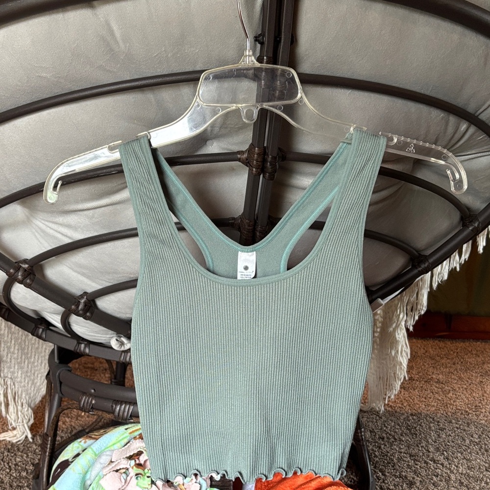 Yogalicious Ribbed Tank Top - Soft Green